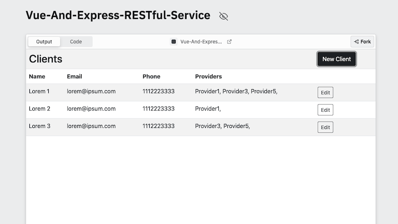 Consuming & Creating An Express RESTful Service Using a Vue 3 client