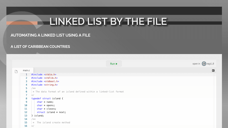 C Programming : Linked List (Automation) By The File