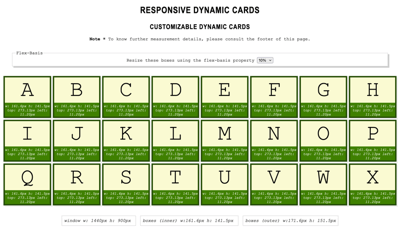 Responsive Dynamic Cards